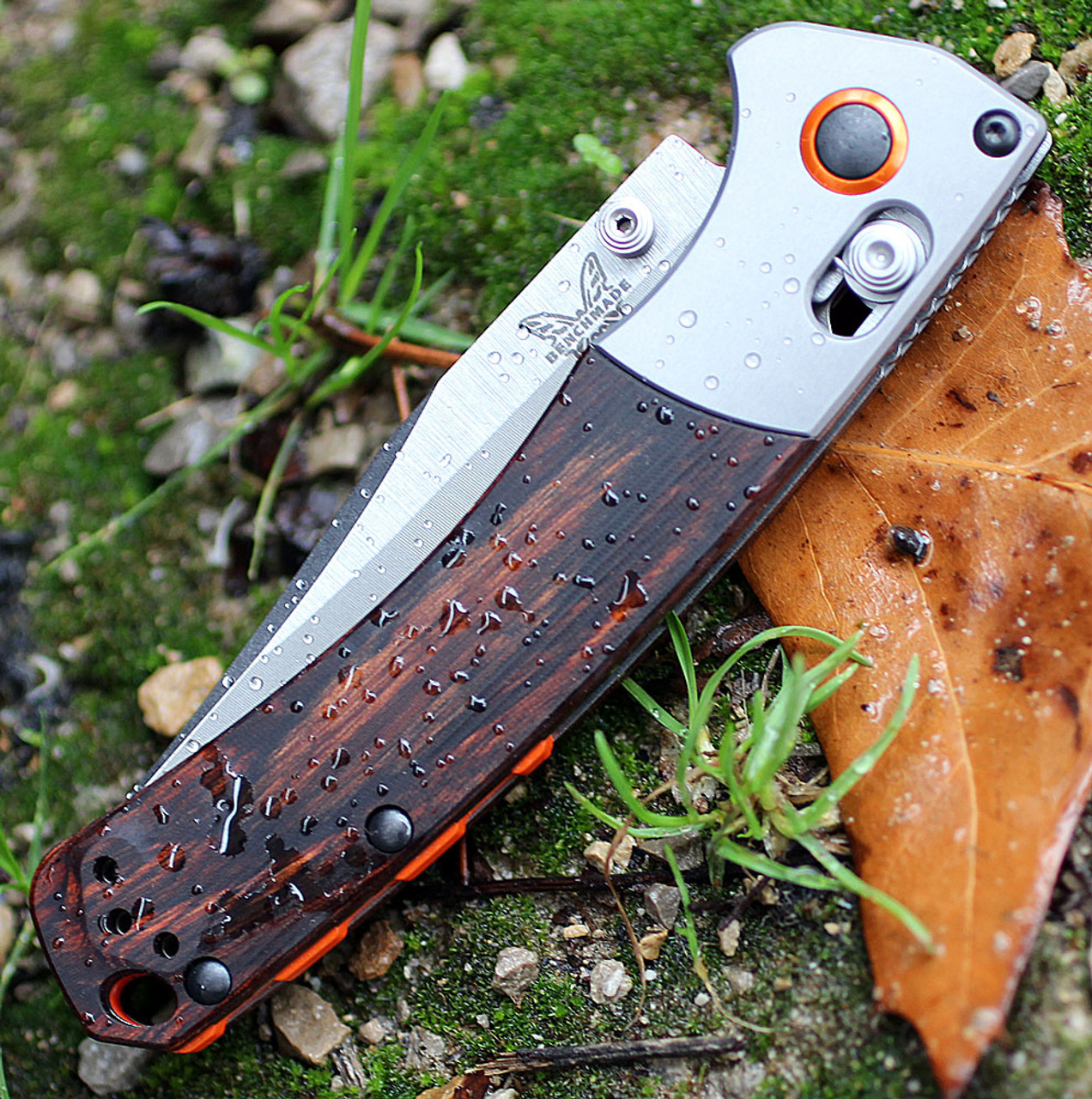 Benchmade Mini CPM-S30V钢 稳定木柄 15085-2 木纹 2100