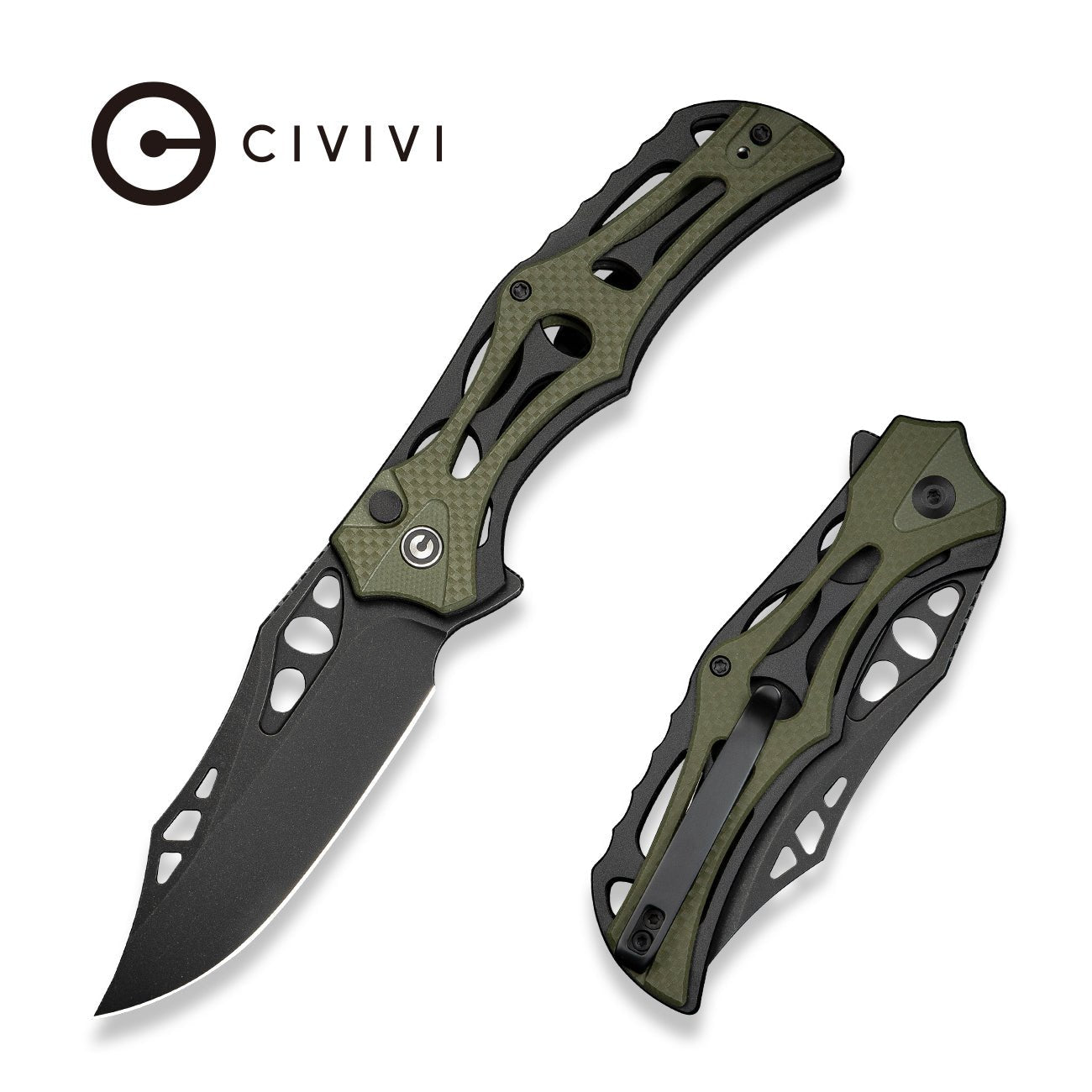 CIVIVI Biophase Nitro-V钢 铝+G10柄 C23083C-2 绿色 680
