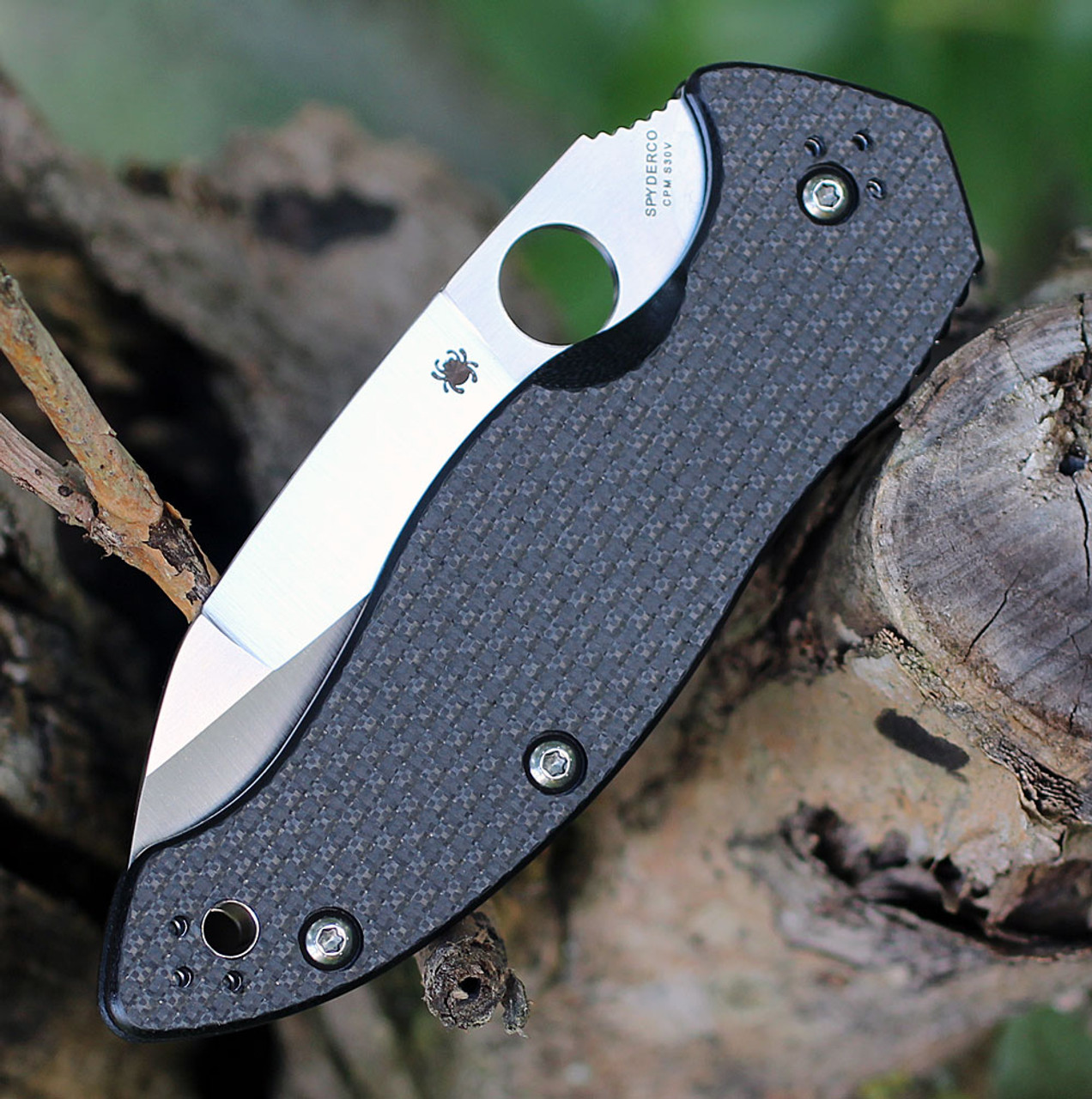 Spyderco C248CFP CPM-S30V钢 碳纤维+G10柄 1580