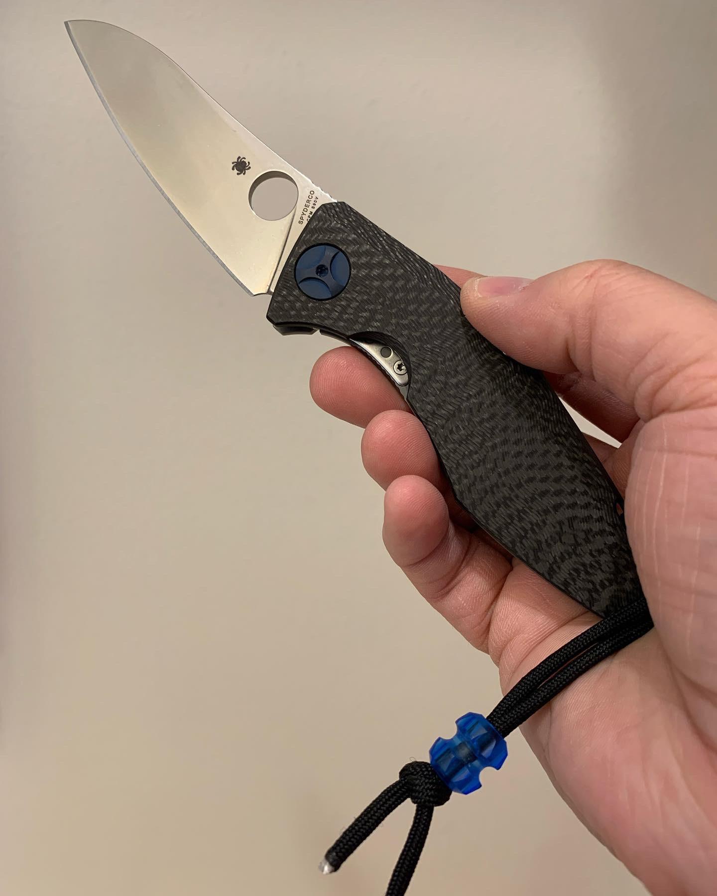 Spyderco C235CFTIP CPM-S90V钢 碳纤维+钛柄 3800