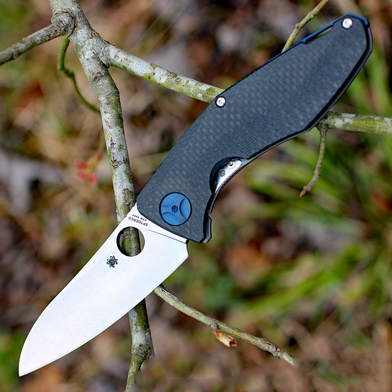 Spyderco C235CFTIP CPM-S90V钢 碳纤维+钛柄 3800