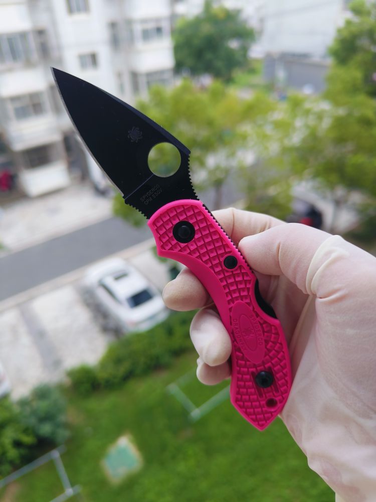 Spyderco C28FPPNS30VBK2 CPM-S30V钢 FRN尼龙柄 粉色 780