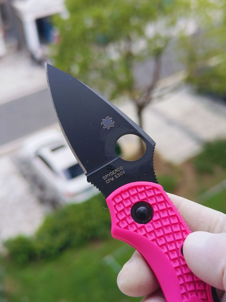 Spyderco C28FPPNS30VBK2 CPM-S30V钢 FRN尼龙柄 粉色 780