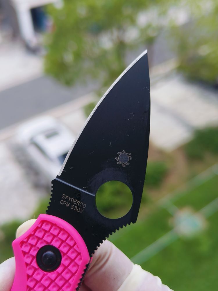 Spyderco C28FPPNS30VBK2 CPM-S30V钢 FRN尼龙柄 粉色 780