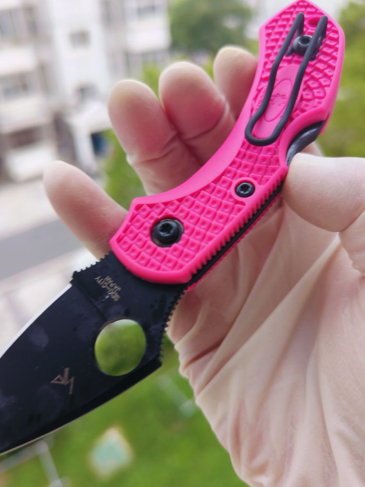 Spyderco C28FPPNS30VBK2 CPM-S30V钢 FRN尼龙柄 粉色 780