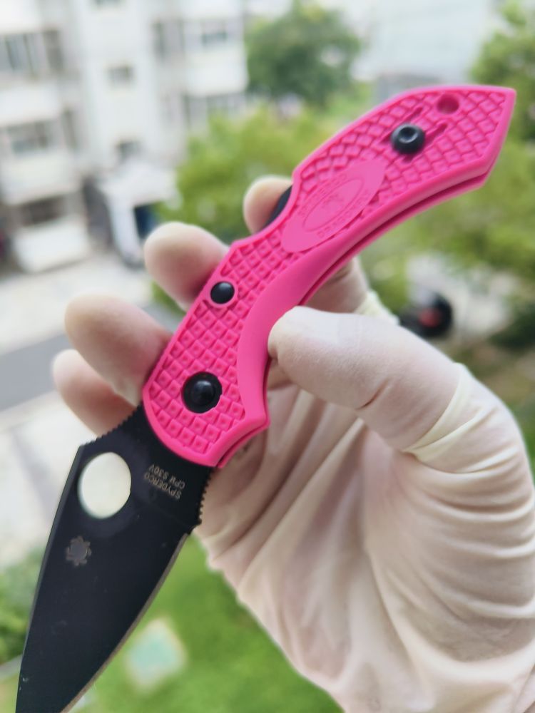 Spyderco C28FPPNS30VBK2 CPM-S30V钢 FRN尼龙柄 粉色 780