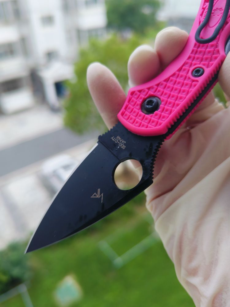 Spyderco C28FPPNS30VBK2 CPM-S30V钢 FRN尼龙柄 粉色 780