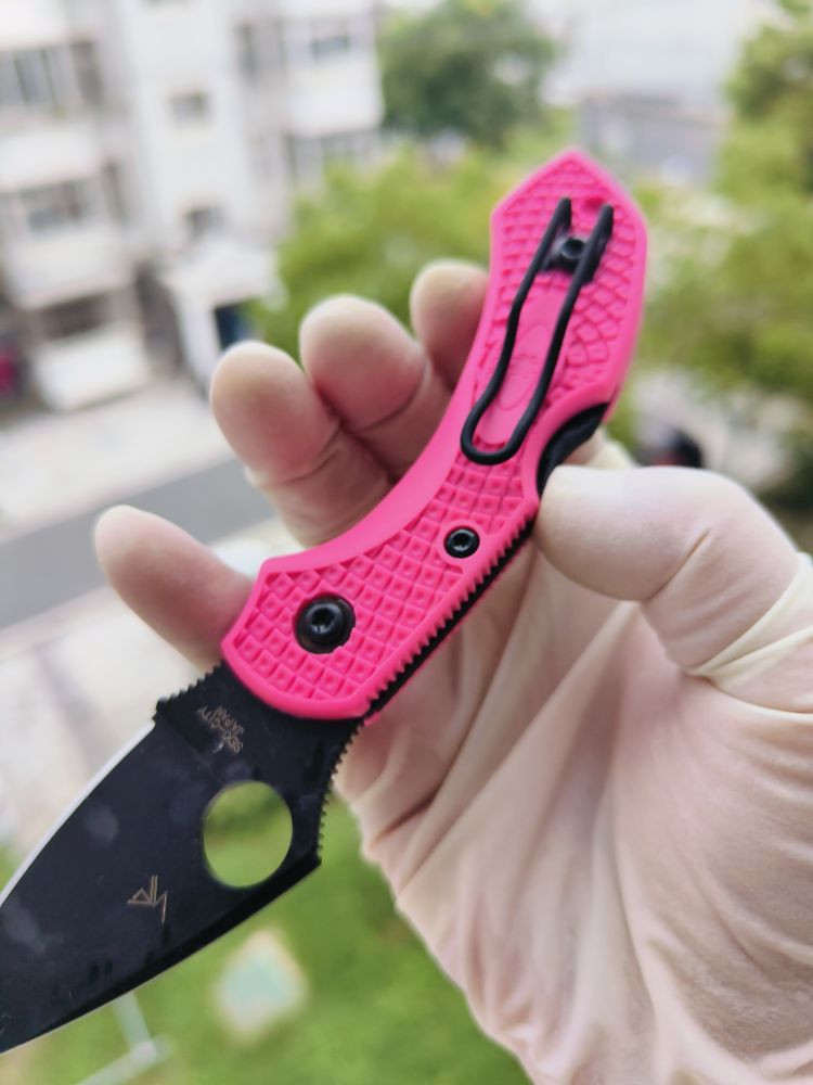 Spyderco C28FPPNS30VBK2 CPM-S30V钢 FRN尼龙柄 粉色 780