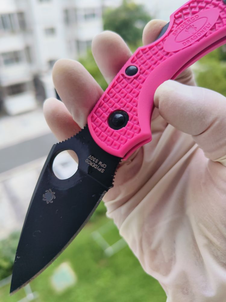 Spyderco C28FPPNS30VBK2 CPM-S30V钢 FRN尼龙柄 粉色 780