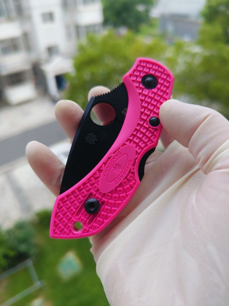 Spyderco C28FPPNS30VBK2 CPM-S30V钢 FRN尼龙柄 粉色 780