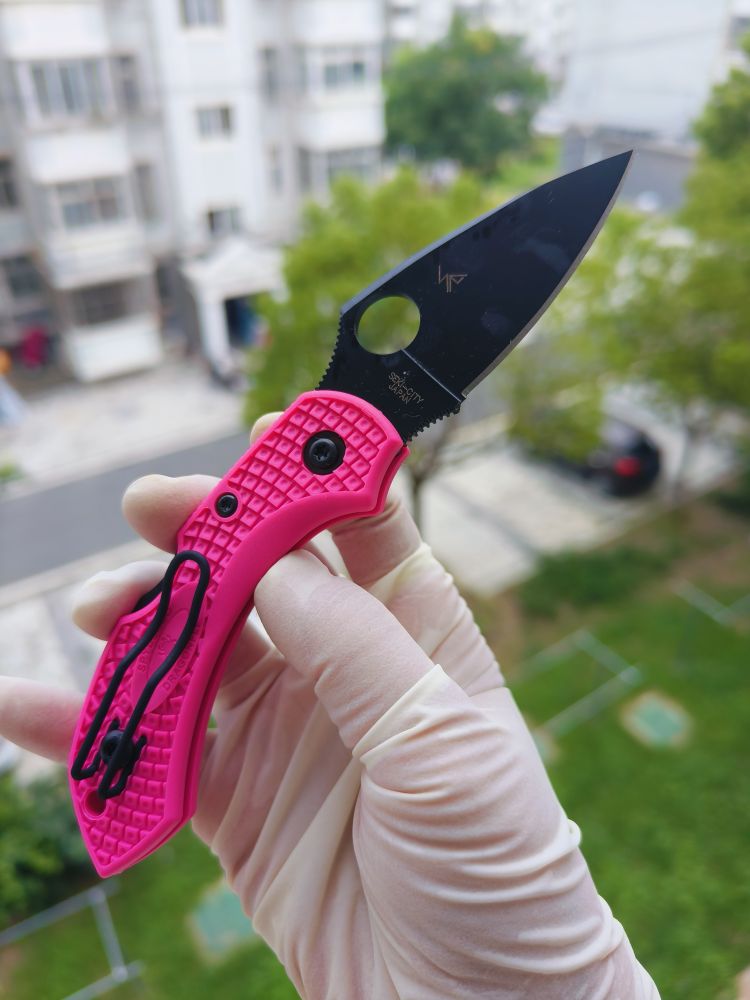 Spyderco C28FPPNS30VBK2 CPM-S30V钢 FRN尼龙柄 粉色 780