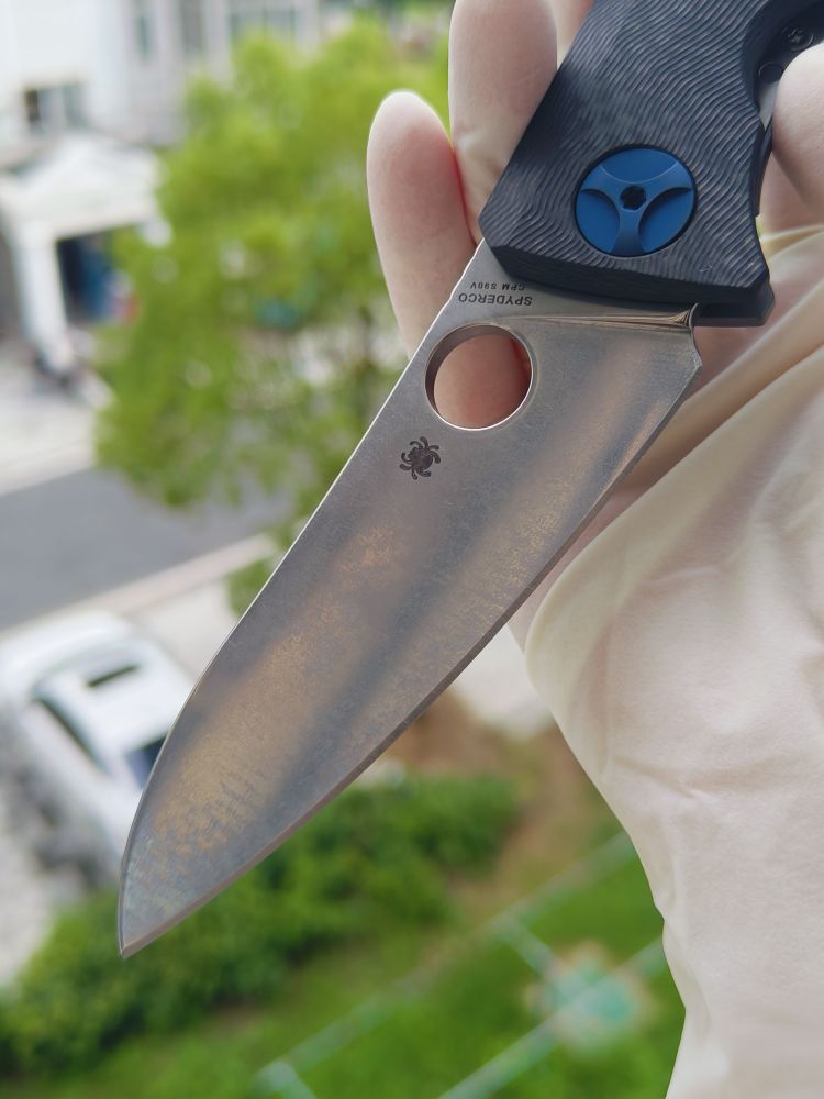 Spyderco C235CFTIP CPM-S90V钢 碳纤维+钛柄 3800