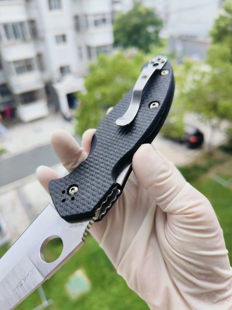 Spyderco C248CFP CPM-S30V钢 碳纤维+G10柄 1580