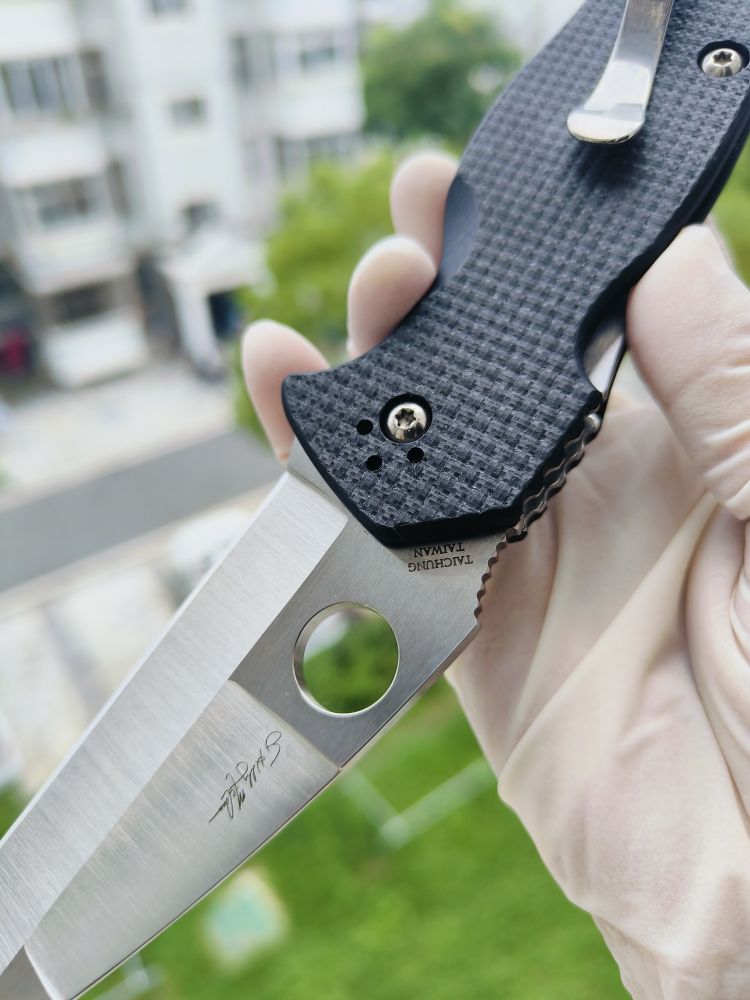 Spyderco C248CFP CPM-S30V钢 碳纤维+G10柄 1580
