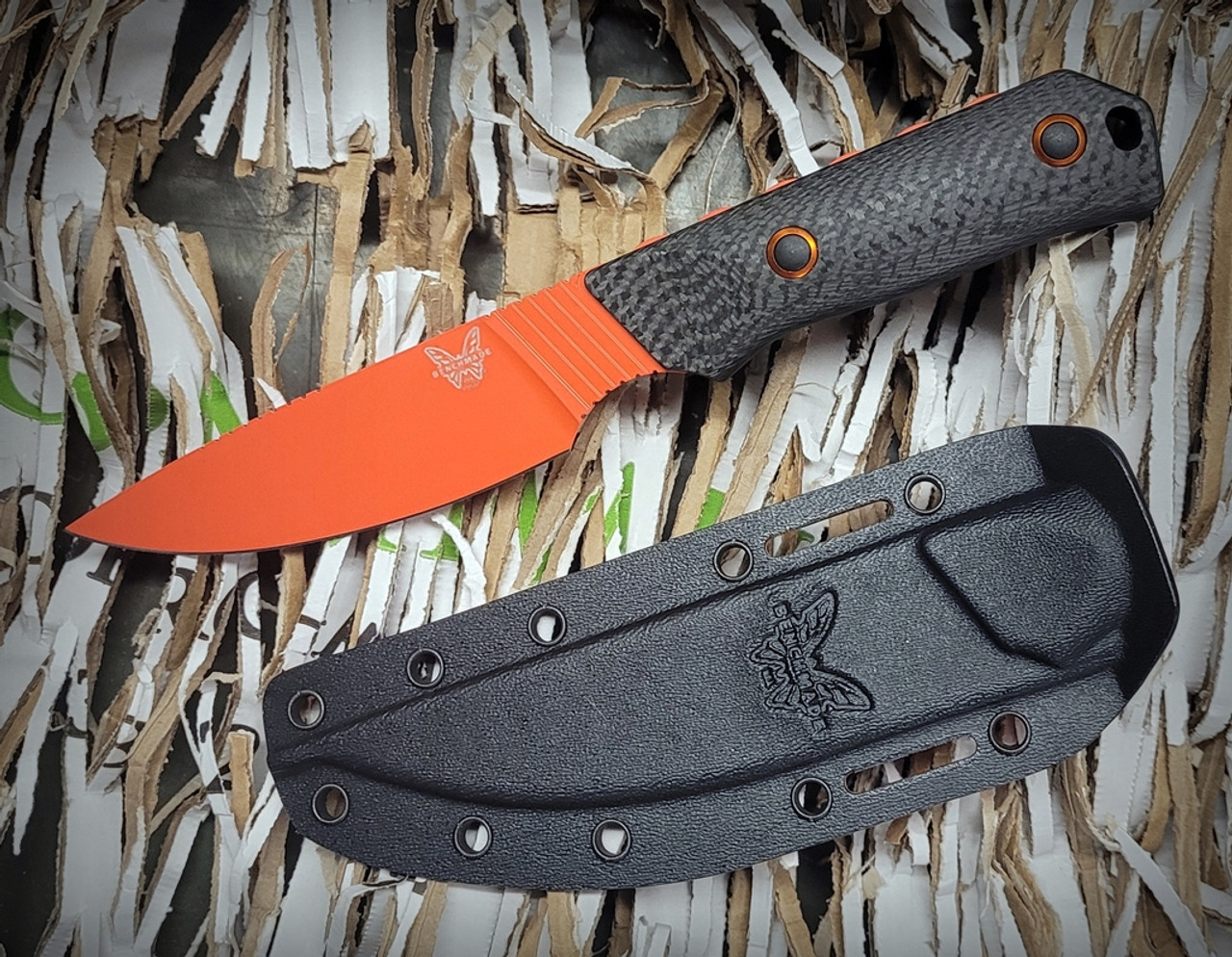 Benchmade Raghorn CPM-CruWear钢 碳纤维柄 15600OR 黑橙色 2930