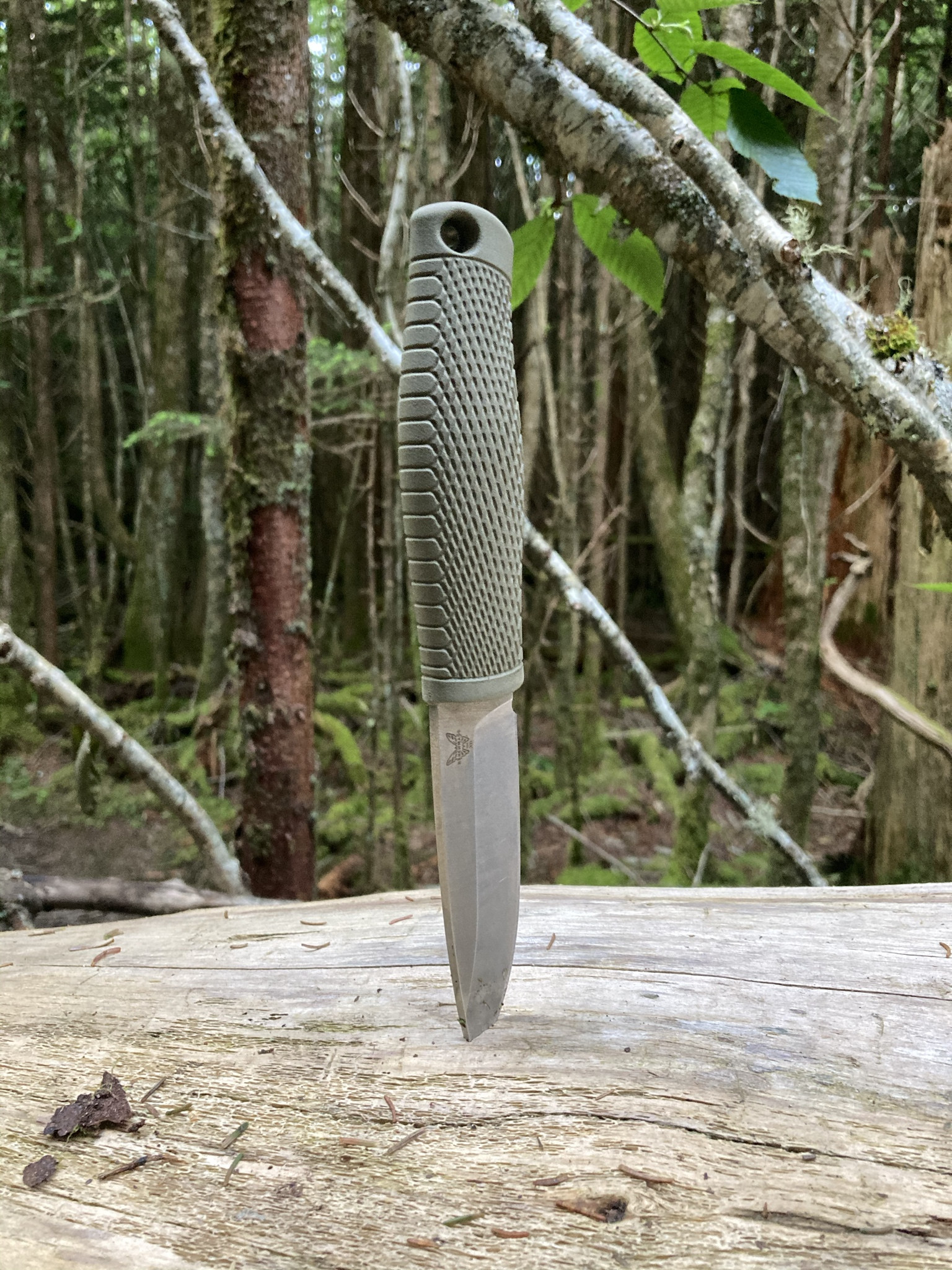 Benchmade Puukko CPM-3V钢 Santoprene塑料柄 200 OD绿色 1260