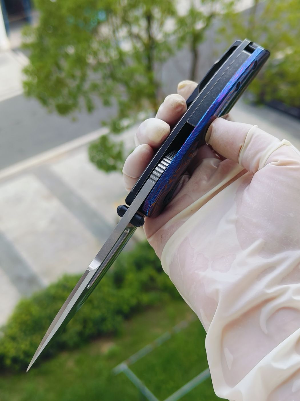 Kansept Link CPM-20CV钢 钛马士革+钛柄 K1068A3 钛马色 2300