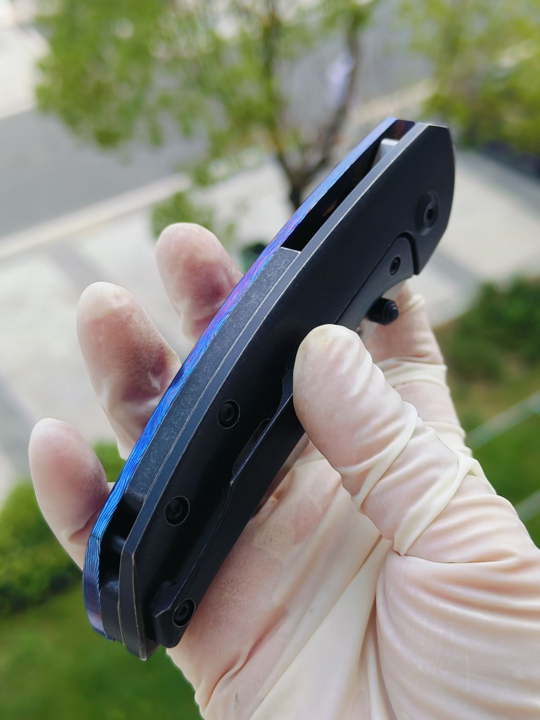 Kansept Link CPM-20CV钢 钛马士革+钛柄 K1068A3 钛马色 2300