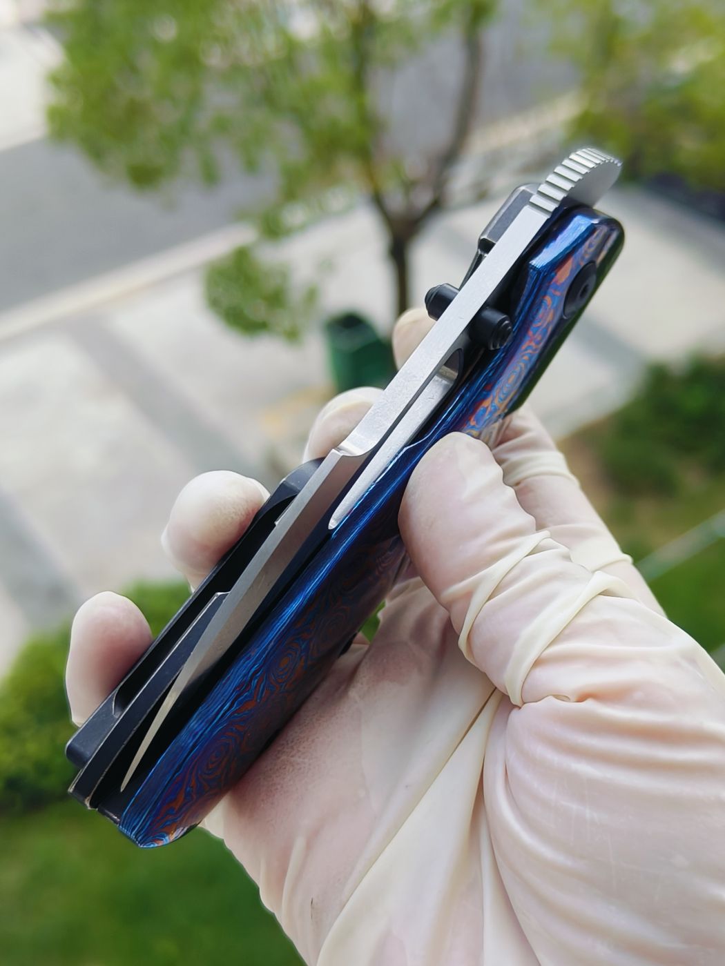 Kansept Link CPM-20CV钢 钛马士革+钛柄 K1068A3 钛马色 2300