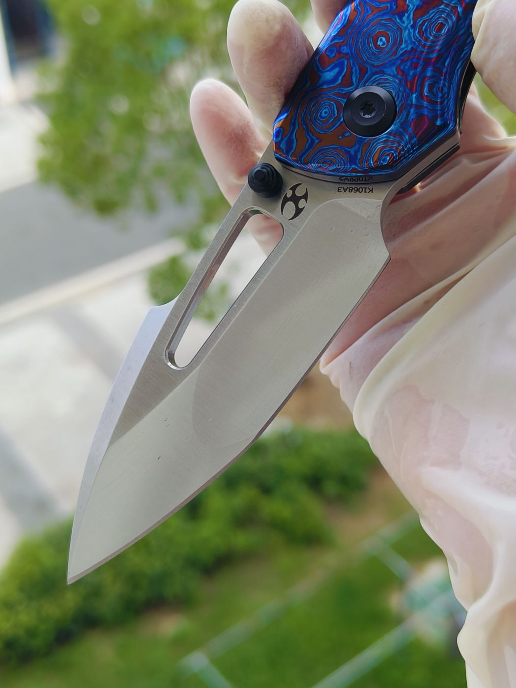 Kansept Link CPM-20CV钢 钛马士革+钛柄 K1068A3 钛马色 2300
