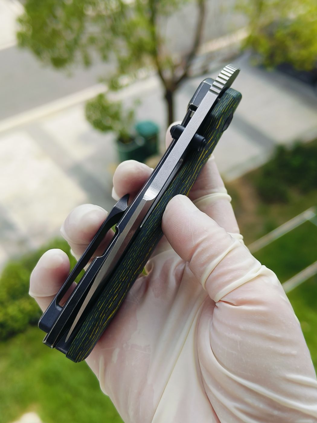 Kansept Link CPM-20CV钢 碳纤维+钛柄 K1068A2 绿色 1700