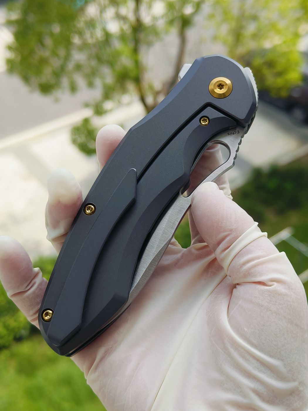 Kansept Echis CPM-S35VN钢 钛柄 K1071A1 灰色 1080