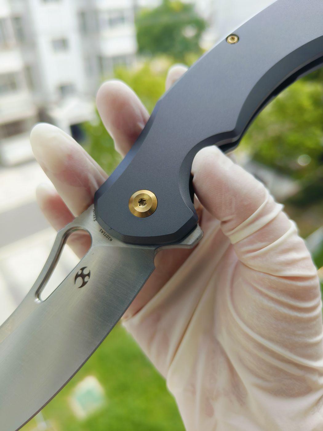 Kansept Echis CPM-S35VN钢 钛柄 K1071A1 灰色 1080