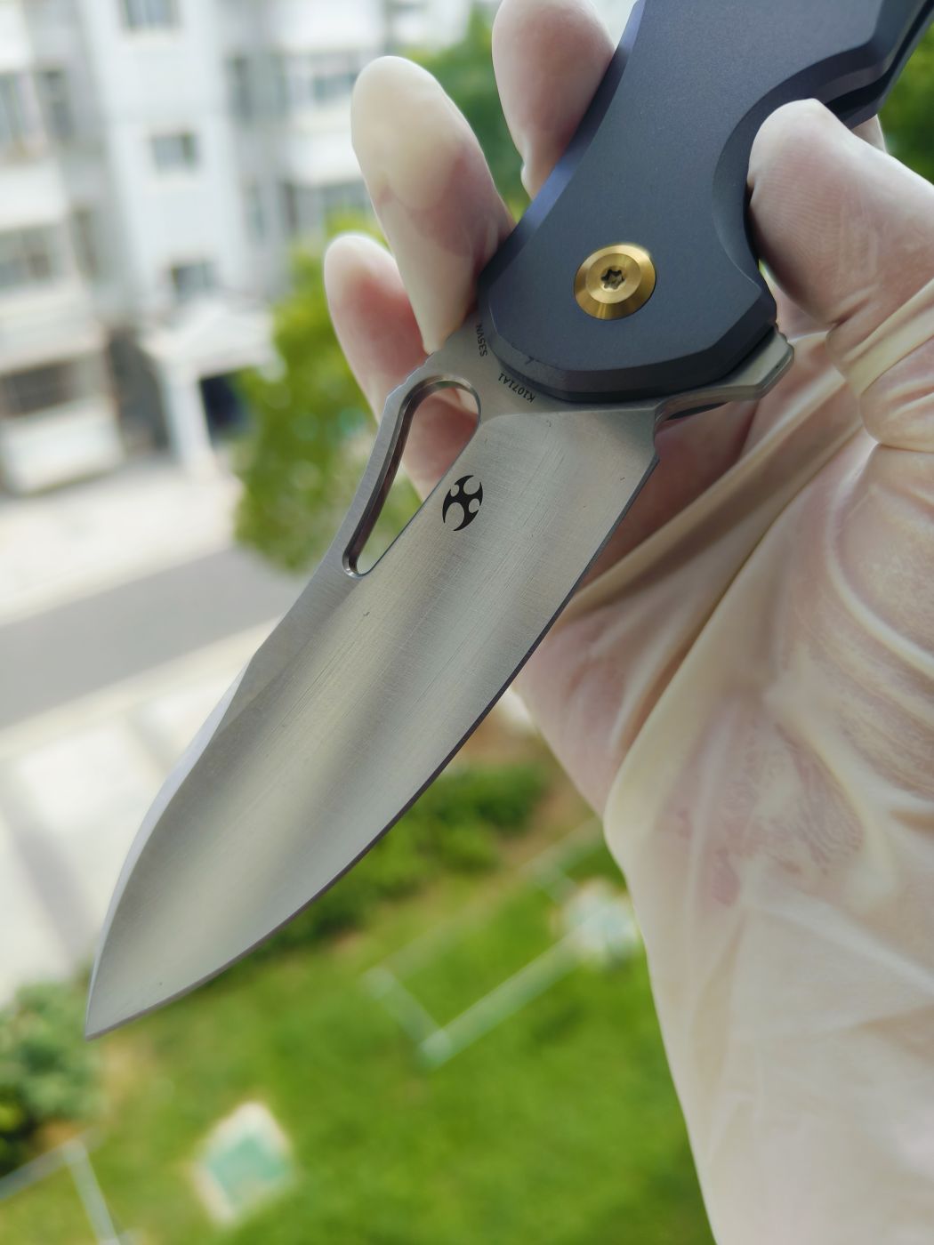 Kansept Echis CPM-S35VN钢 钛柄 K1071A1 灰色 1080