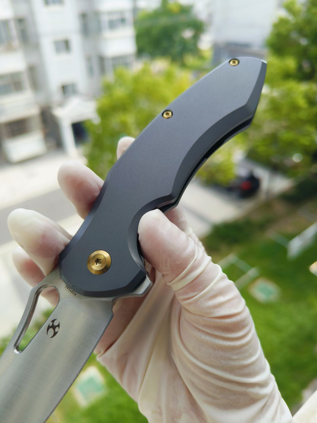 Kansept Echis CPM-S35VN钢 钛柄 K1071A1 灰色 1080