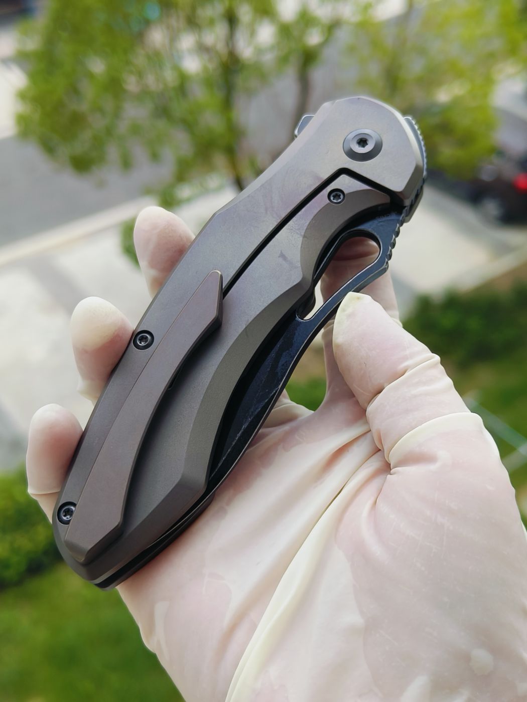 Kansept Echis CPM-S35VN钢 钛柄 K1071A2 棕色 1080