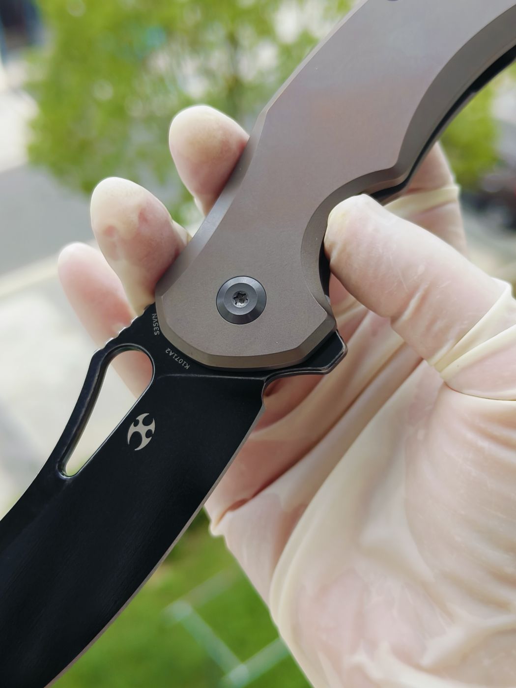 Kansept Echis CPM-S35VN钢 钛柄 K1071A2 棕色 1080