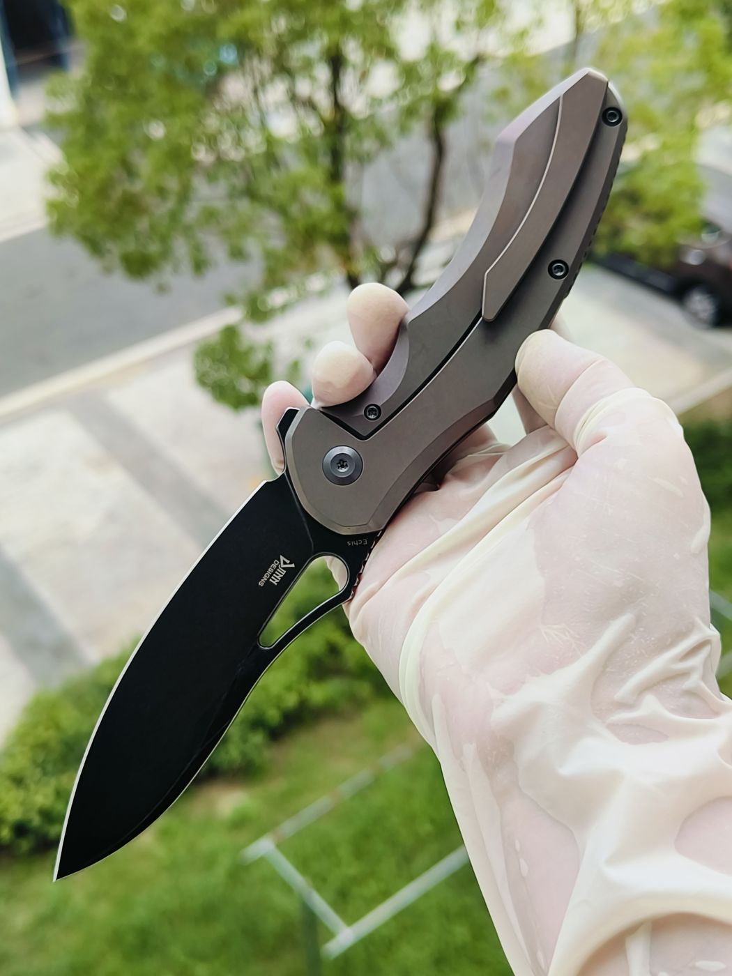 Kansept Echis CPM-S35VN钢 钛柄 K1071A2 棕色 1080
