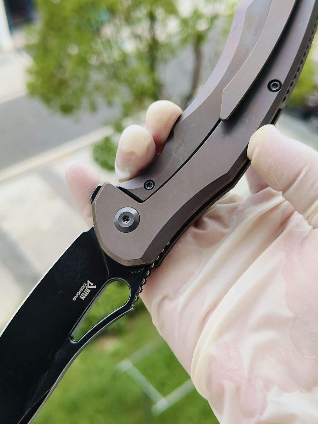 Kansept Echis CPM-S35VN钢 钛柄 K1071A2 棕色 1080