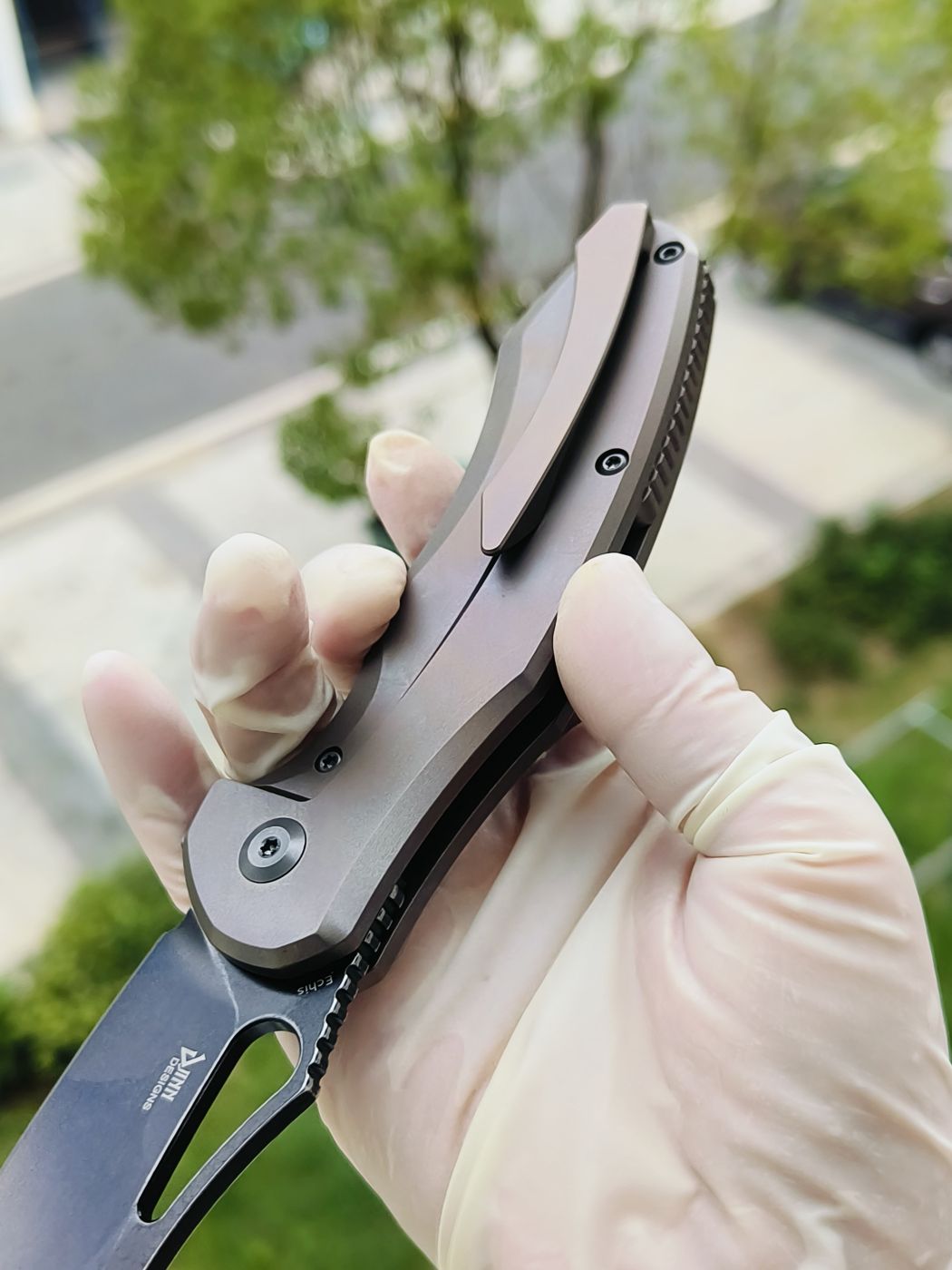 Kansept Echis CPM-S35VN钢 钛柄 K1071A2 棕色 1080