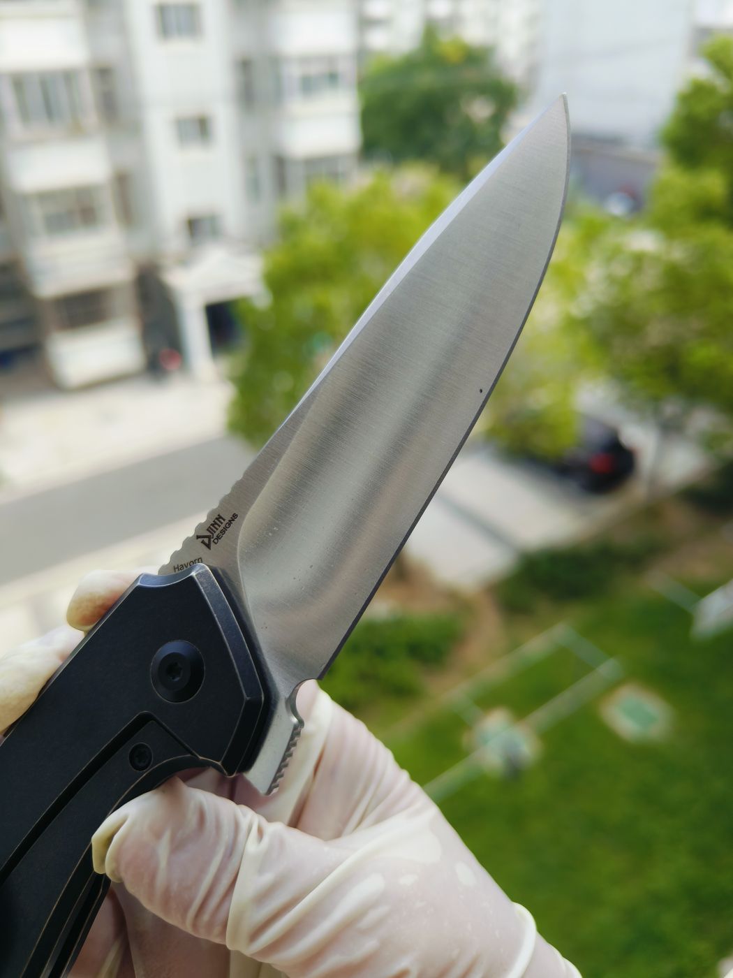 Kansept CPM-S35VN钢 钛柄镶嵌钛马 K1069A5 黑色 2100