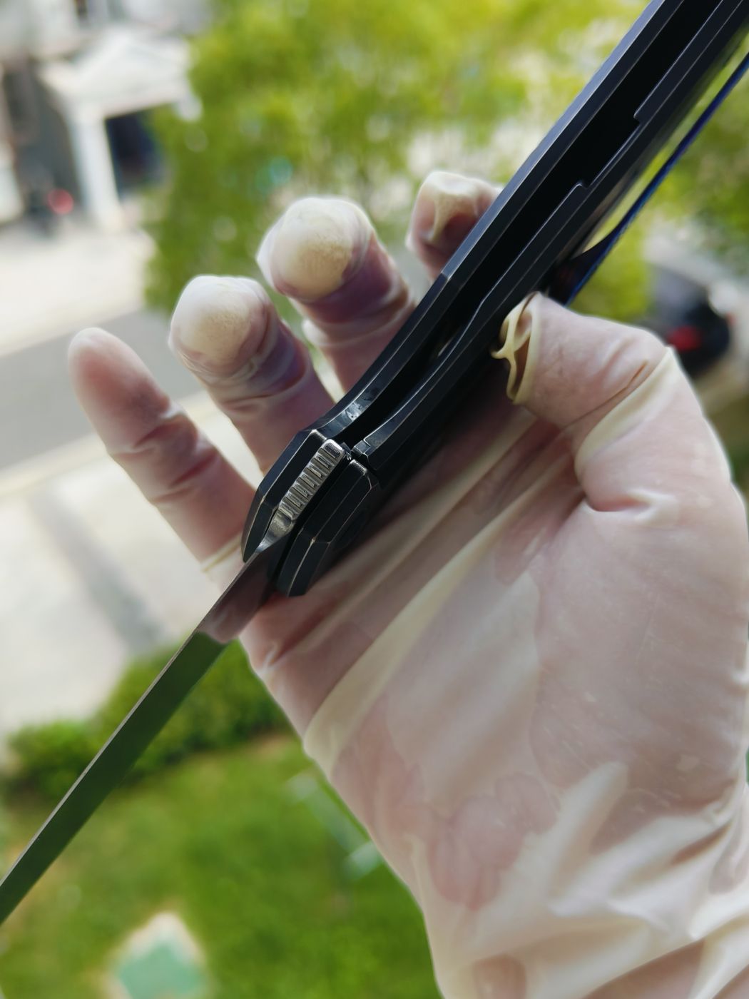 Kansept CPM-S35VN钢 钛柄镶嵌钛马 K1069A5 黑色 2100