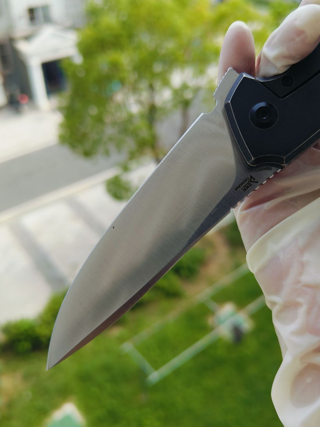 Kansept CPM-S35VN钢 钛柄镶嵌钛马 K1069A5 黑色 2100