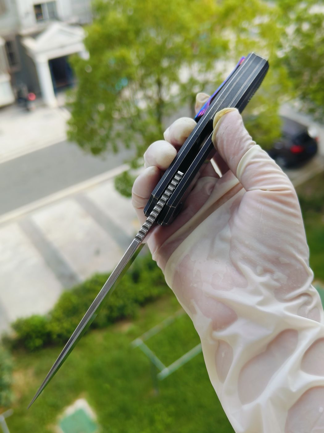Kansept CPM-S35VN钢 钛柄镶嵌钛马 K1069A5 黑色 2100