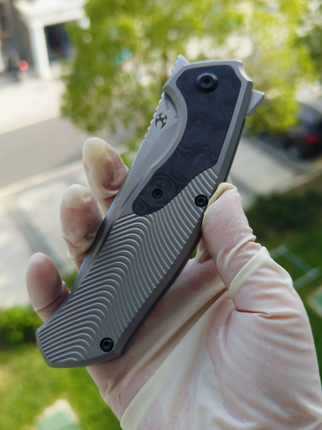 Kansept CPM-S35VN钢 钛柄 K1069A2 灰色 1200