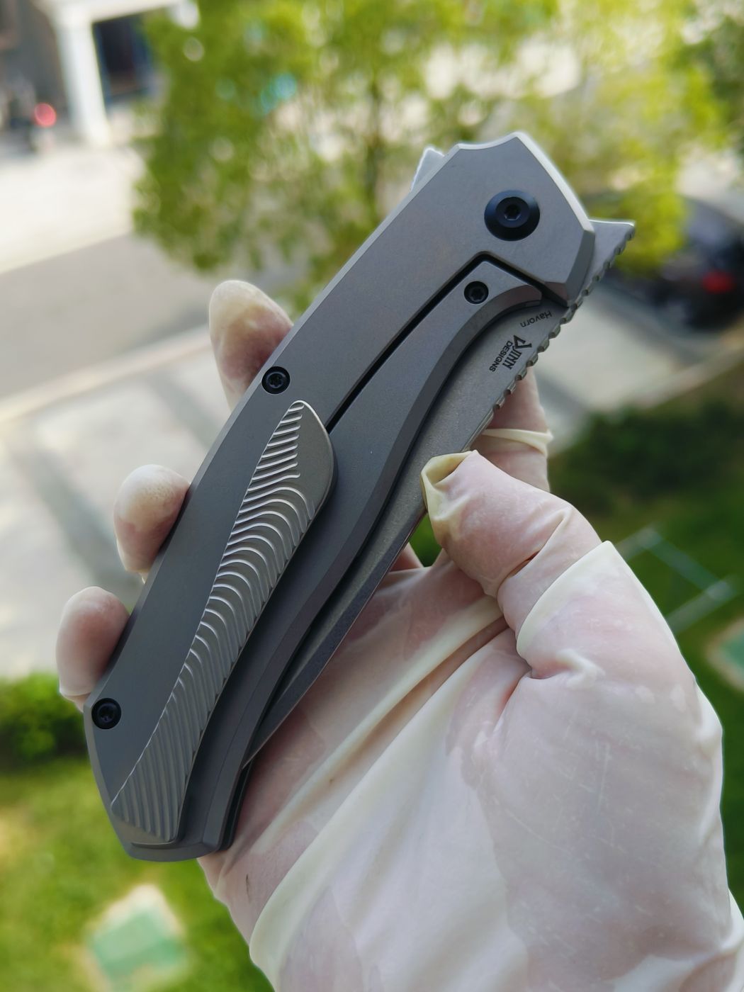Kansept CPM-S35VN钢 钛柄 K1069A2 灰色 1200