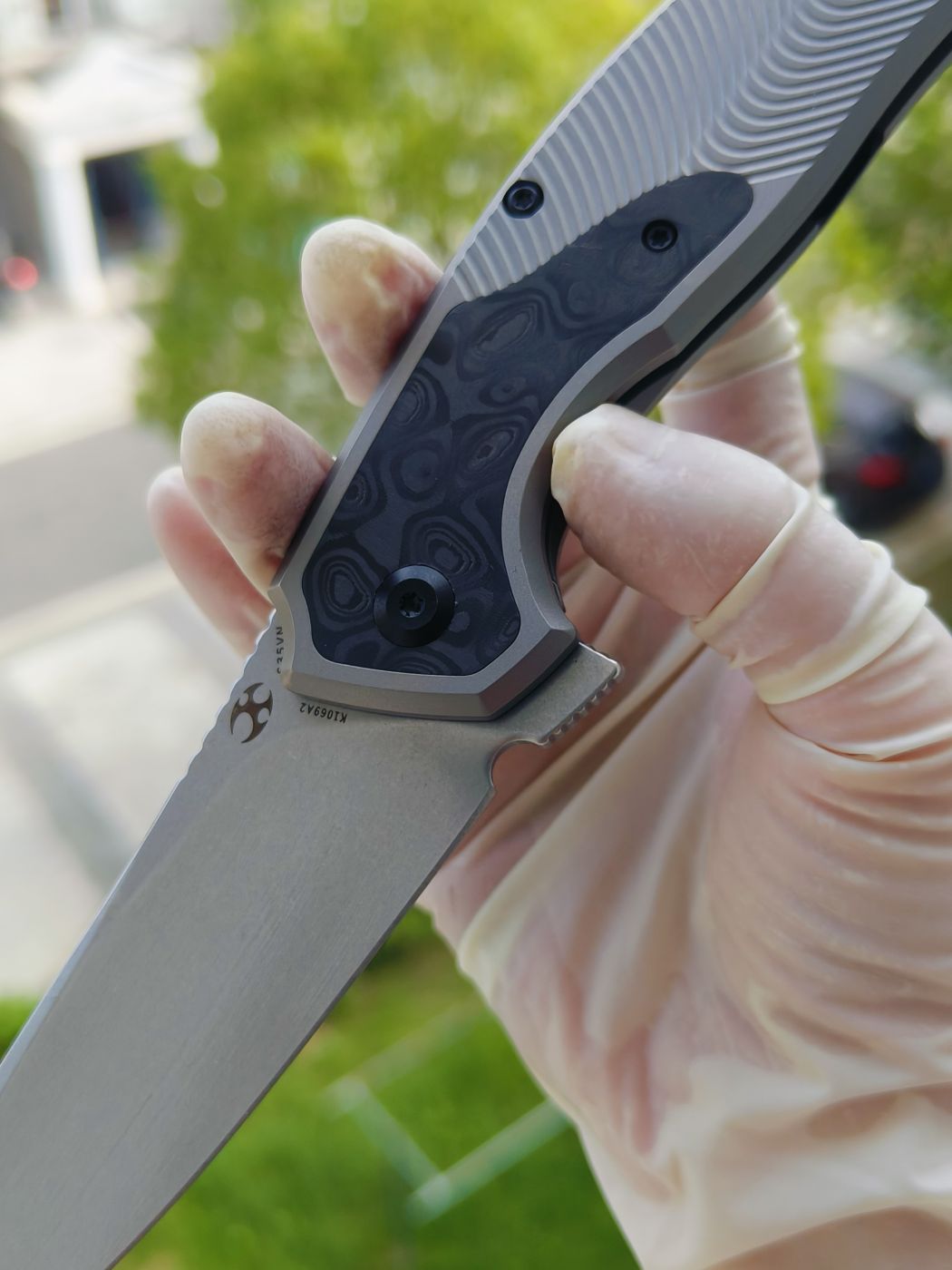 Kansept CPM-S35VN钢 钛柄 K1069A2 灰色 1200
