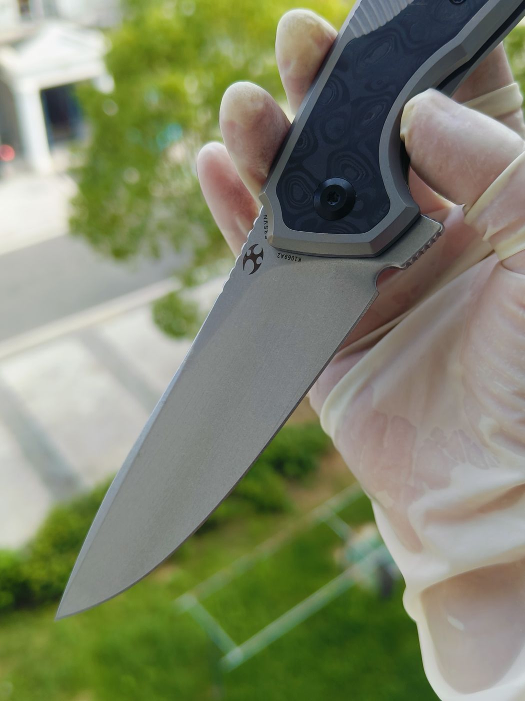 Kansept CPM-S35VN钢 钛柄 K1069A2 灰色 1200
