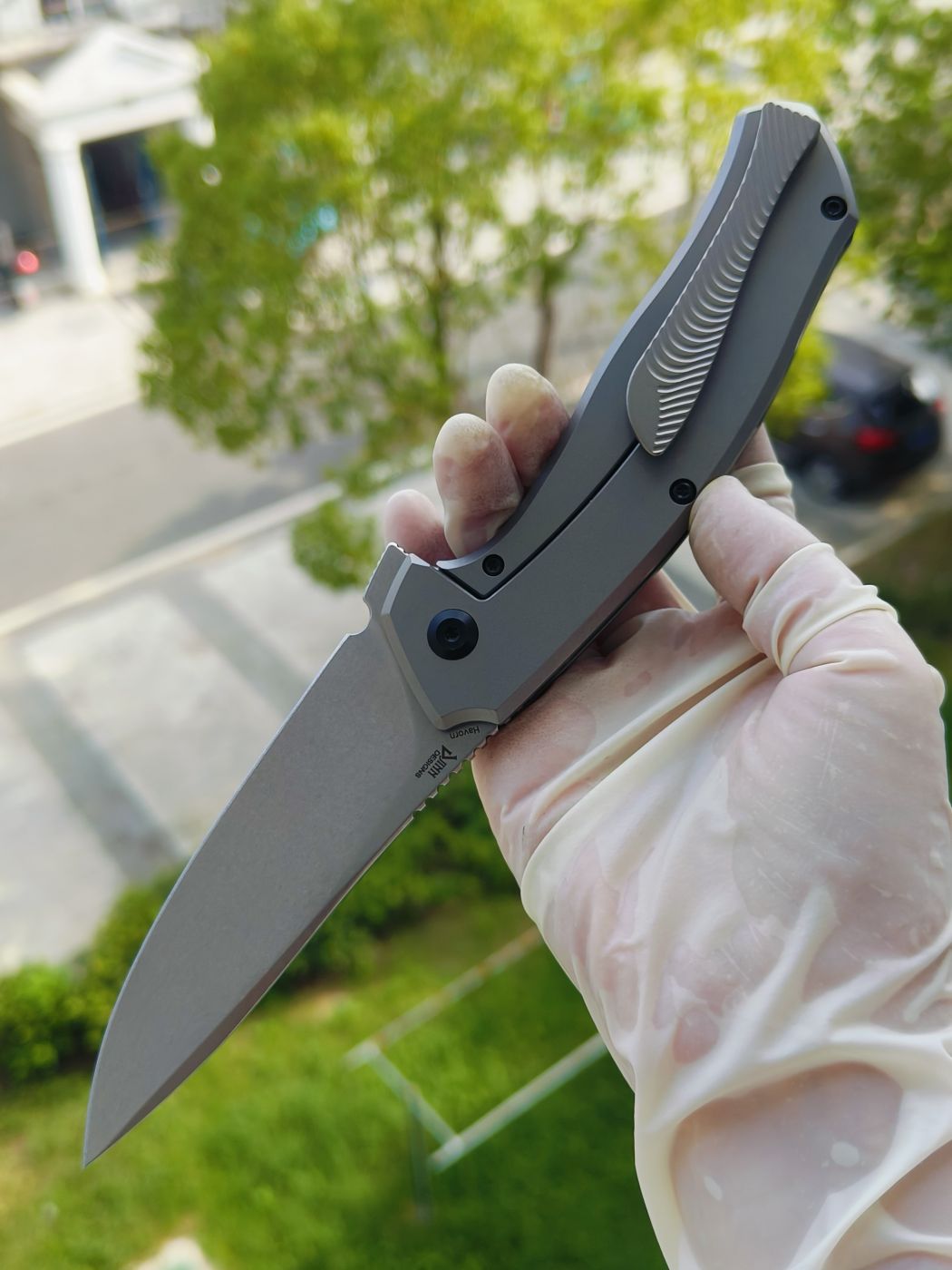 Kansept CPM-S35VN钢 钛柄 K1069A2 灰色 1200