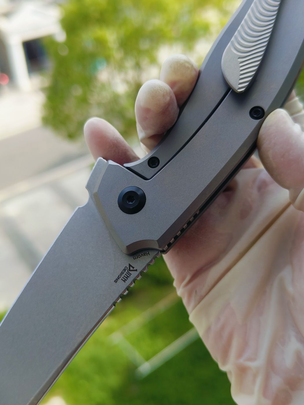 Kansept CPM-S35VN钢 钛柄 K1069A2 灰色 1200