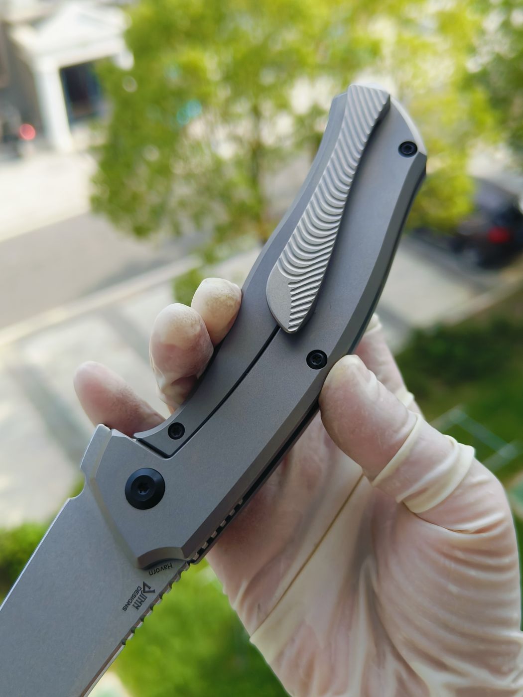 Kansept CPM-S35VN钢 钛柄 K1069A2 灰色 1200
