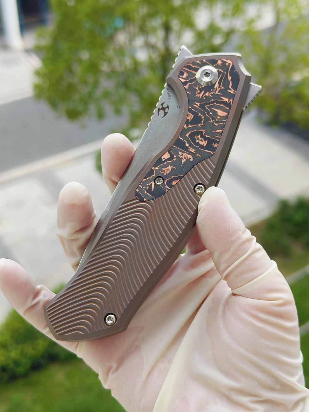Kansept CPM-S35VN钢 钛柄 K1069A4 棕色 1250
