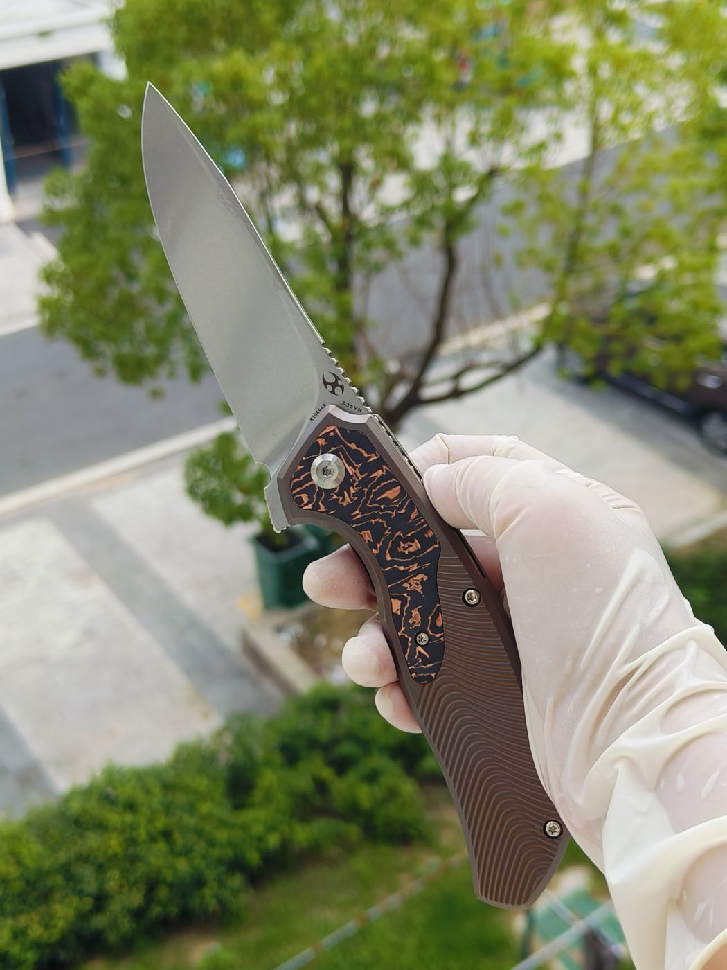 Kansept CPM-S35VN钢 钛柄 K1069A4 棕色 1250