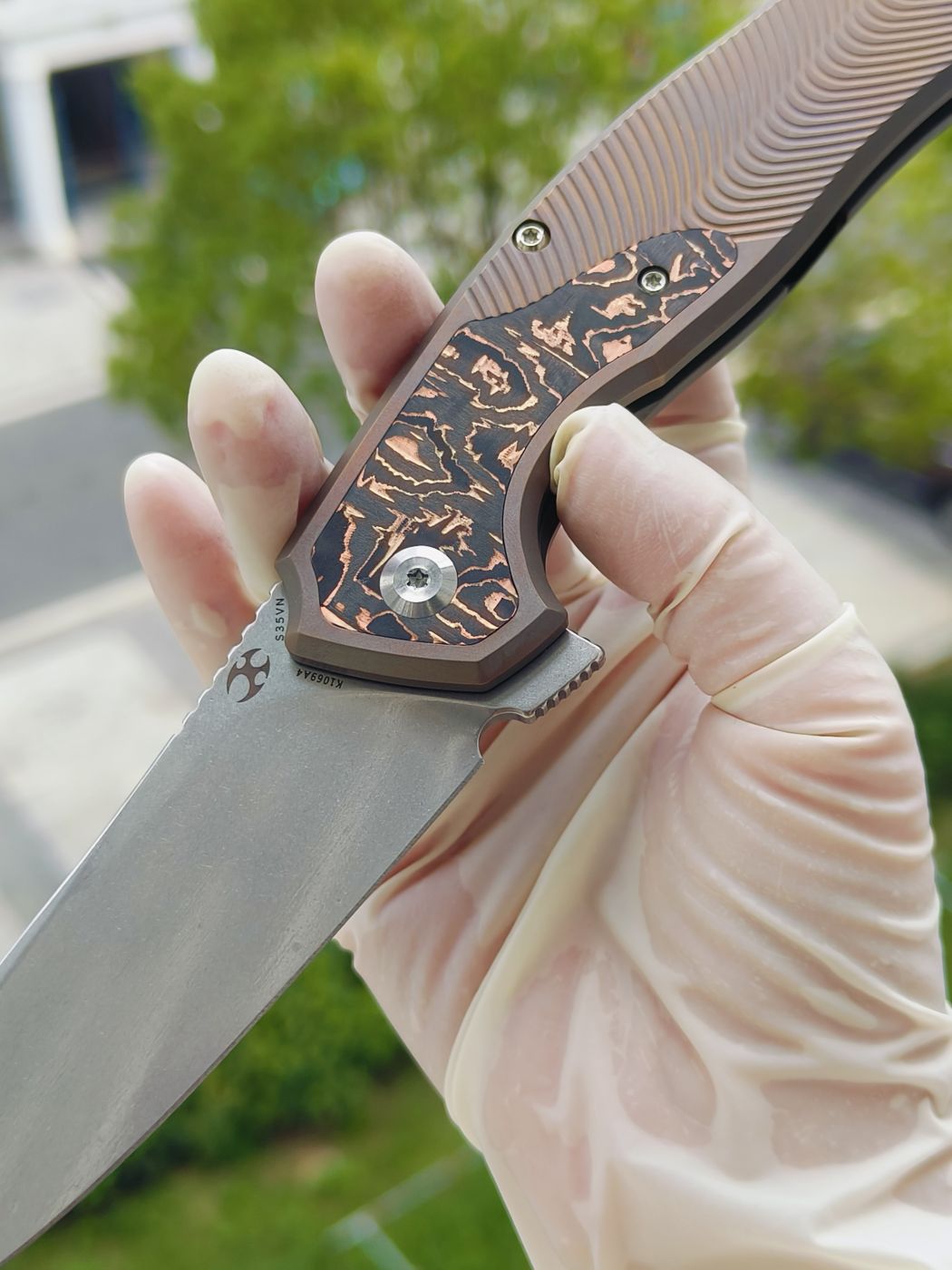Kansept CPM-S35VN钢 钛柄 K1069A4 棕色 1250
