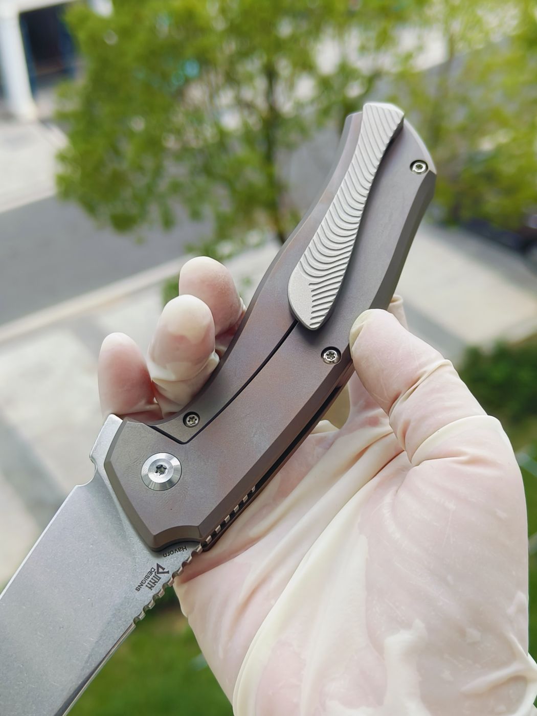 Kansept CPM-S35VN钢 钛柄 K1069A4 棕色 1250