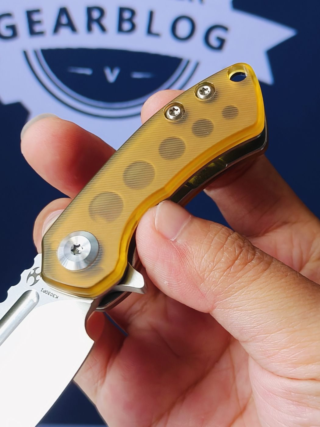 Kansept Mini Korvid S35VN钢 PEI/Ultem柄 K3030P1 琥珀色 638